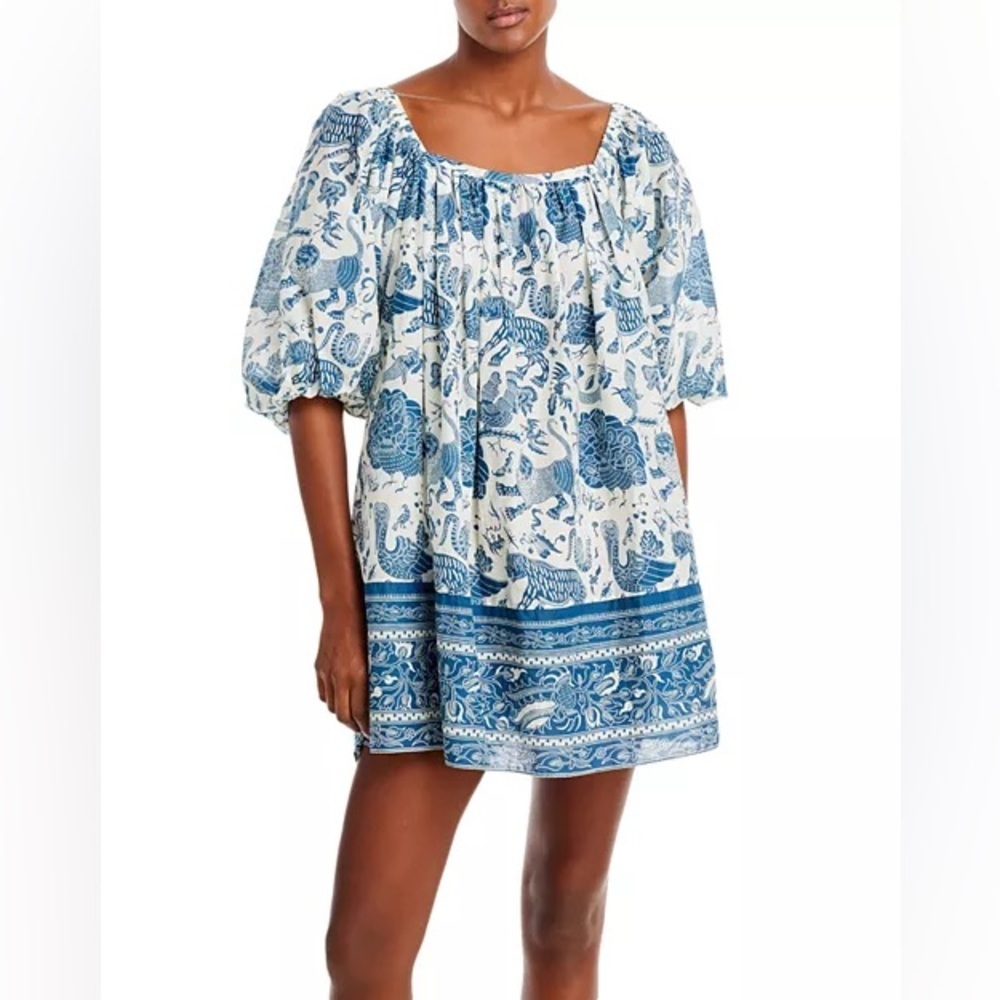RHODE Ruby Border Print Mini Dress - Picture 2 of 4